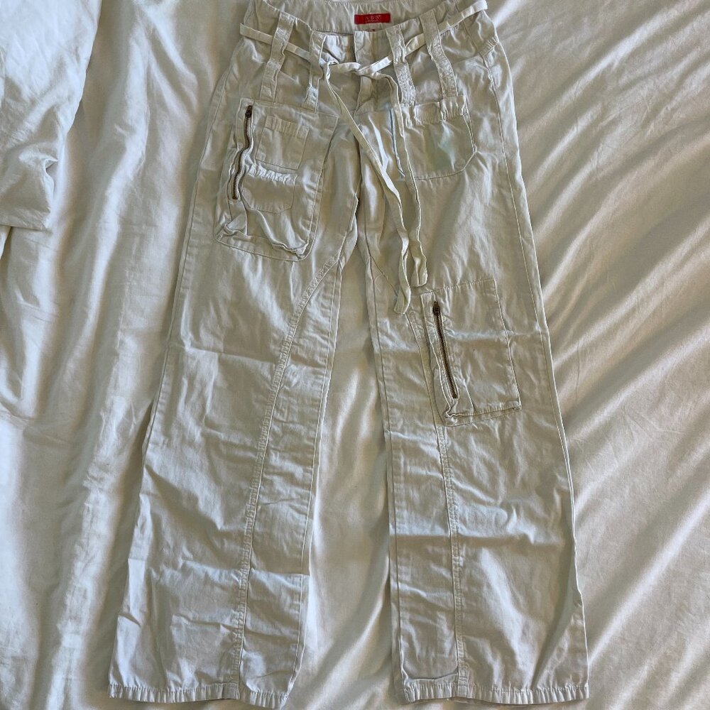 A.B.S. Off-white utility cargo pants